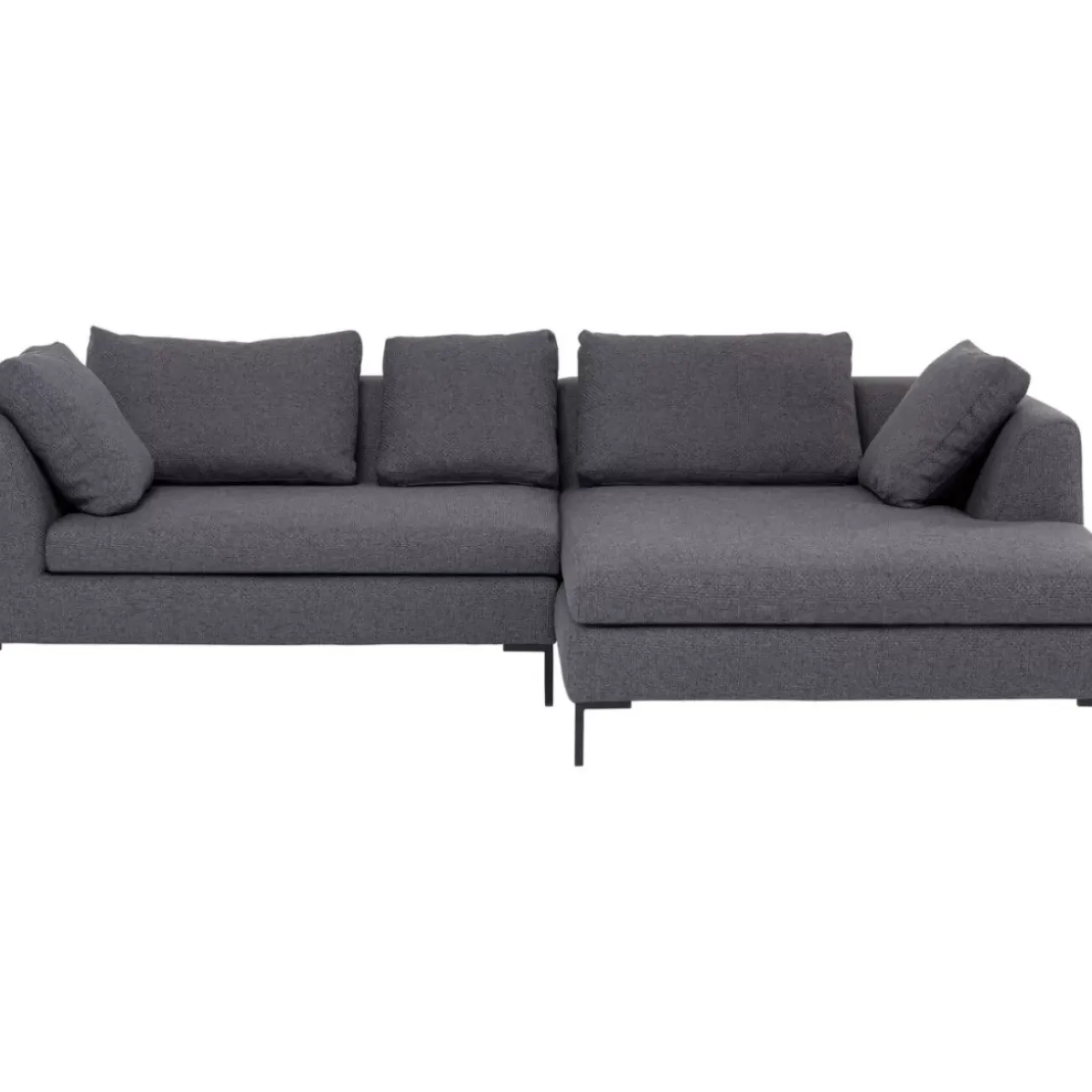 KARE Design Sofas & Couches-Ecksofa Gianni Dolce Dunkelgrau Rechts