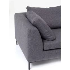 KARE Design Sofas & Couches-Ecksofa Gianni Dolce Dunkelgrau Rechts