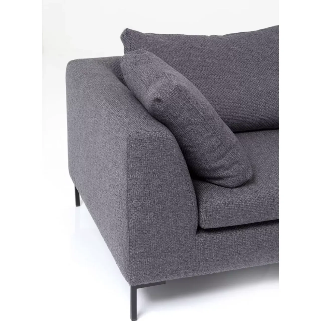 KARE Design Sofas & Couches-Ecksofa Gianni Dolce Dunkelgrau Rechts