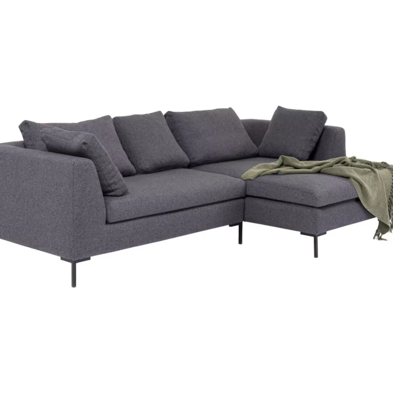 KARE Design Sofas & Couches-Ecksofa Gianni Dolce Dunkelgrau Rechts