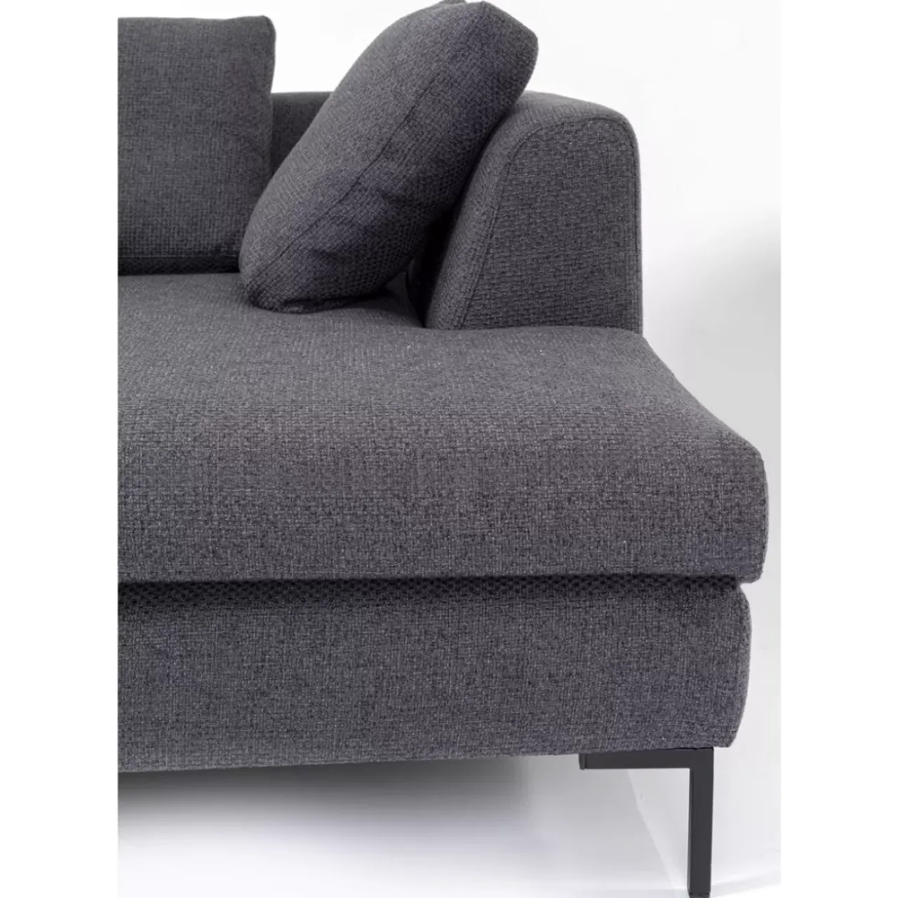 KARE Design Sofas & Couches-Ecksofa Gianni Dolce Dunkelgrau Rechts