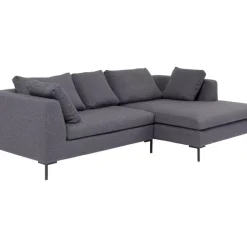 KARE Design Sofas & Couches-Ecksofa Gianni Dolce Dunkelgrau Rechts
