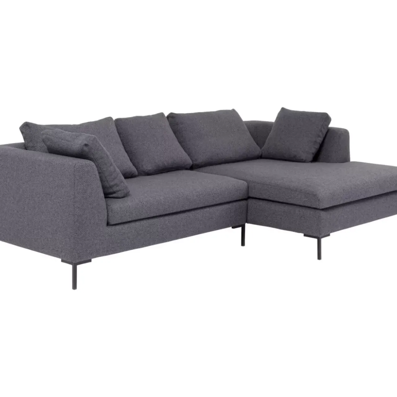 KARE Design Sofas & Couches-Ecksofa Gianni Dolce Dunkelgrau Rechts