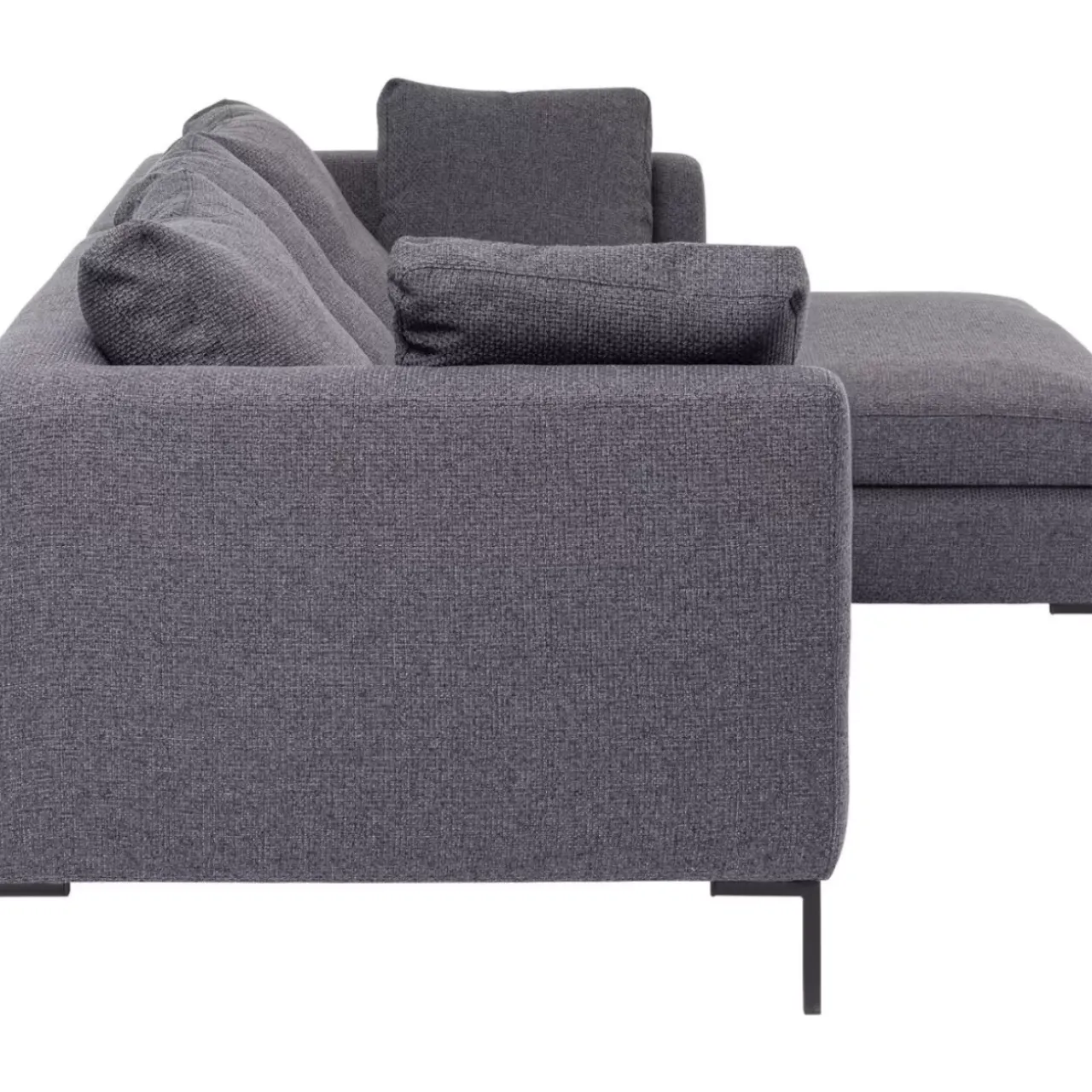 KARE Design Sofas & Couches-Ecksofa Gianni Dolce Dunkelgrau Rechts