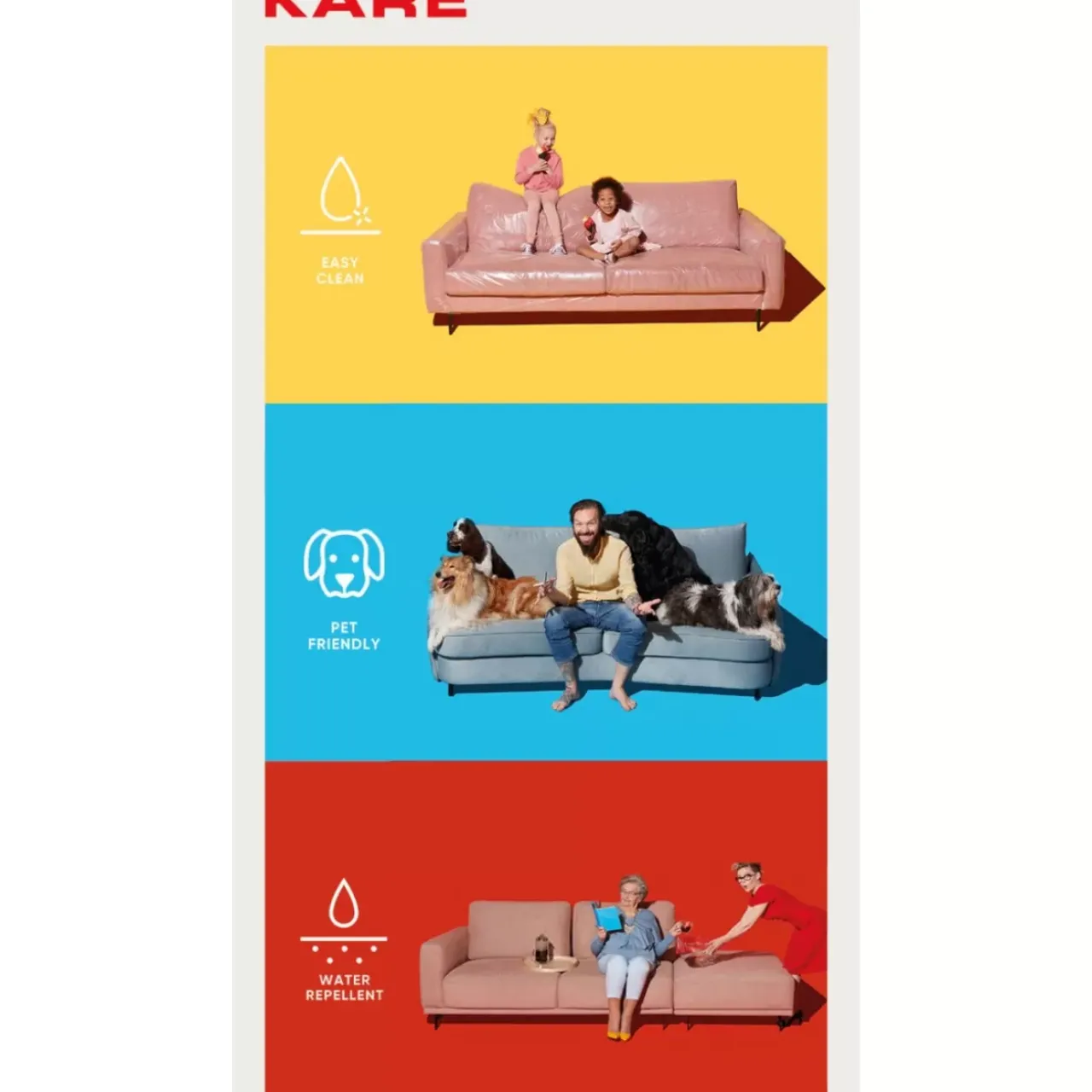 KARE Design Sofas & Couches-Ecksofa Gianni Grau Links