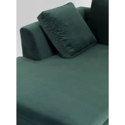 KARE Design Sofas & Couches-Ecksofa Gianni Small Velvet Dunkelgrun Links