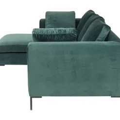 KARE Design Sofas & Couches-Ecksofa Gianni Small Velvet Dunkelgrun Links