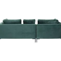 KARE Design Sofas & Couches-Ecksofa Gianni Small Velvet Dunkelgrun Links