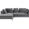 KARE Design Sofas & Couches-Ecksofa Gianni Small Velvet Grau Links