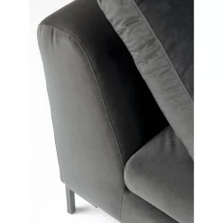 KARE Design Sofas & Couches-Ecksofa Gianni Small Velvet Grau Rechts