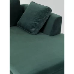 KARE Design Sofas & Couches-Ecksofa Gianni Small Velvet Dunkelgrun Rechts