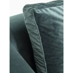 KARE Design Sofas & Couches-Ecksofa Gianni Velvet Dunkelgrun Links Schwarz