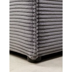 KARE Design Sofas & Couches-Ecksofa Infinity Ottomane Cord Grau Links