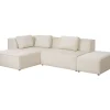KARE Design Sofas & Couches-Ecksofa Infinity Ottomane Cord Creme Links