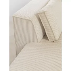 KARE Design Sofas & Couches-Ecksofa Infinity Ottomane Cord Creme Links