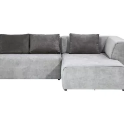 KARE Design Sofas & Couches-Ecksofa Infinity Ottomane Grau Rechts