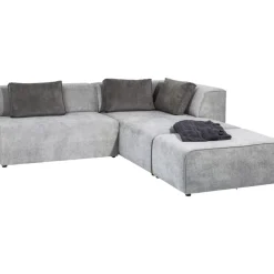 KARE Design Sofas & Couches-Ecksofa Infinity Ottomane Grau Rechts