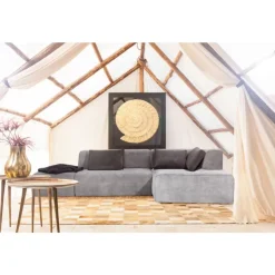 KARE Design Sofas & Couches-Ecksofa Infinity Ottomane Grau Rechts