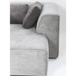 KARE Design Sofas & Couches-Ecksofa Infinity Ottomane Grau Rechts