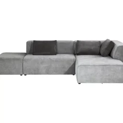 KARE Design Sofas & Couches-Ecksofa Infinity Ottomane Grau Rechts