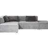 KARE Design Sofas & Couches-Ecksofa Infinity Ottomane Grau Links