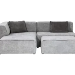 KARE Design Sofas & Couches-Ecksofa Infinity Ottomane Grau Links