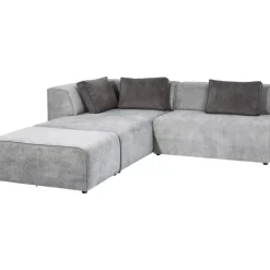 KARE Design Sofas & Couches-Ecksofa Infinity Ottomane Grau Links