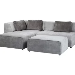 KARE Design Sofas & Couches-Ecksofa Infinity Ottomane Grau Links