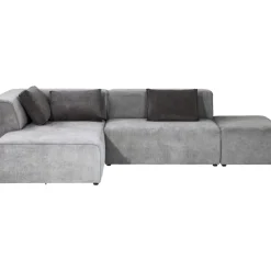KARE Design Sofas & Couches-Ecksofa Infinity Ottomane Grau Links