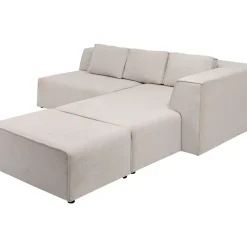 KARE Design Sofas & Couches-Ecksofa Infinity Ottomane Creme Rechts