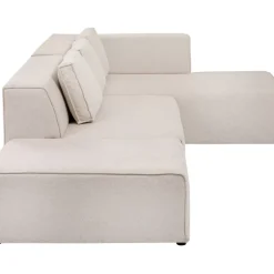 KARE Design Sofas & Couches-Ecksofa Infinity Ottomane Creme Rechts