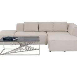 KARE Design Sofas & Couches-Ecksofa Infinity Ottomane Creme Rechts