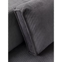 KARE Design Sofas & Couches-Ecksofa Infinity Ottomane Cord Grau Rechts