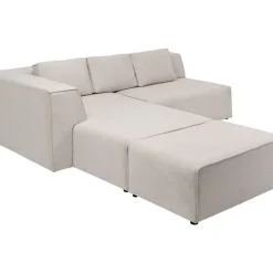 KARE Design Sofas & Couches-Ecksofa Infinity Ottomane Creme Links