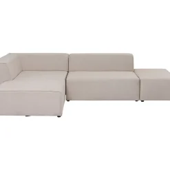 KARE Design Sofas & Couches-Ecksofa Infinity Ottomane Creme Links