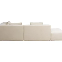 KARE Design Sofas & Couches-Ecksofa Infinity Ottomane Cord Creme Rechts