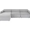 KARE Design Sofas & Couches-Ecksofa Lucca Grau Links 255Cm
