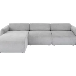 KARE Design Sofas & Couches-Ecksofa Lucca Grau Links 255Cm