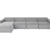 KARE Design Sofas & Couches-Ecksofa Lucca Grau Links 331Cm
