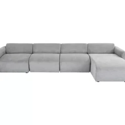 KARE Design Sofas & Couches-Ecksofa Lucca Grau Rechts 331Cm