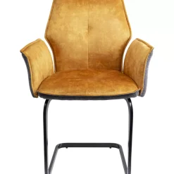 KARE Design Stühle-Freischwinger Brego Senf