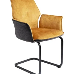 KARE Design Stühle-Freischwinger Brego Senf