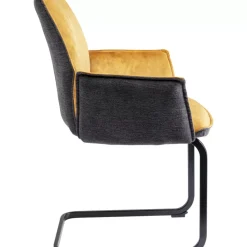 KARE Design Stühle-Freischwinger Brego Senf