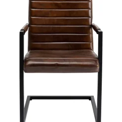 KARE Design Stühle-Freischwinger Lola Leder Braun