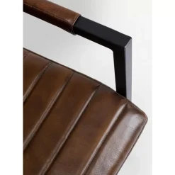 KARE Design Stühle-Freischwinger Lola Leder Braun