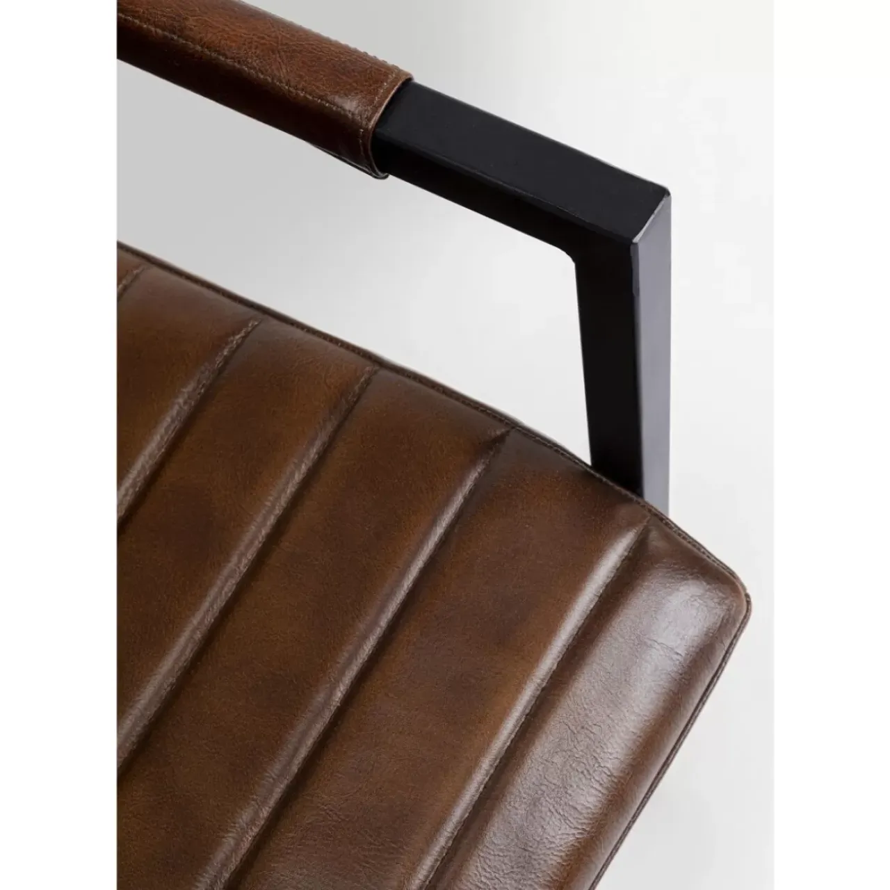 KARE Design Stühle-Freischwinger Lola Leder Braun