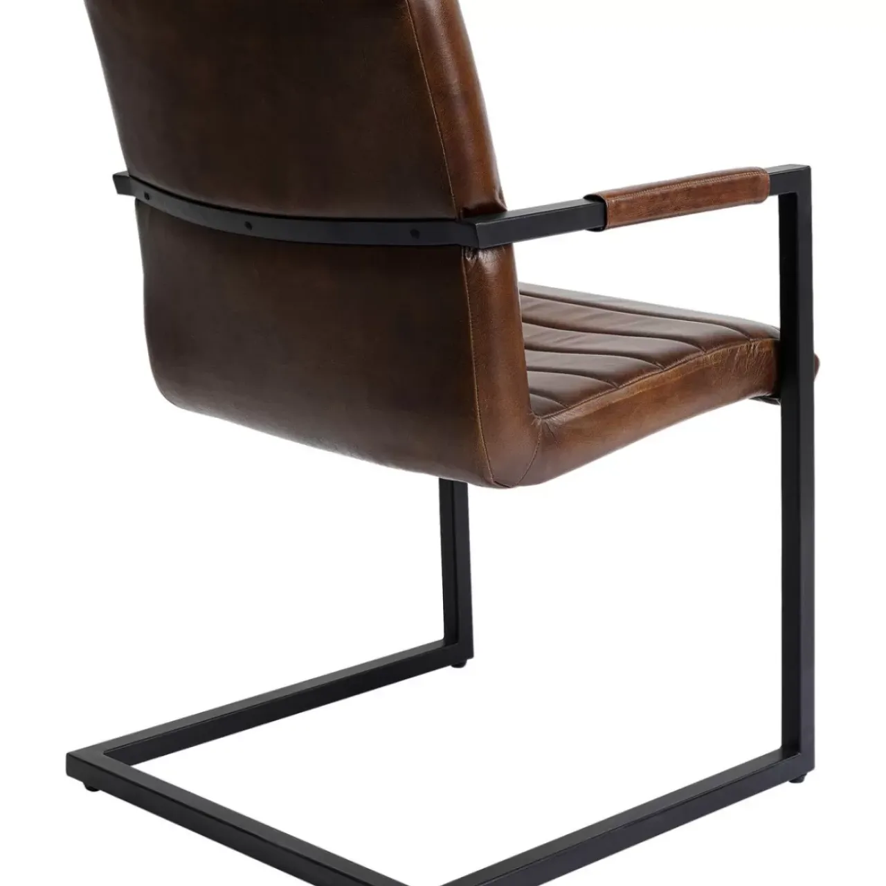 KARE Design Stühle-Freischwinger Lola Leder Braun