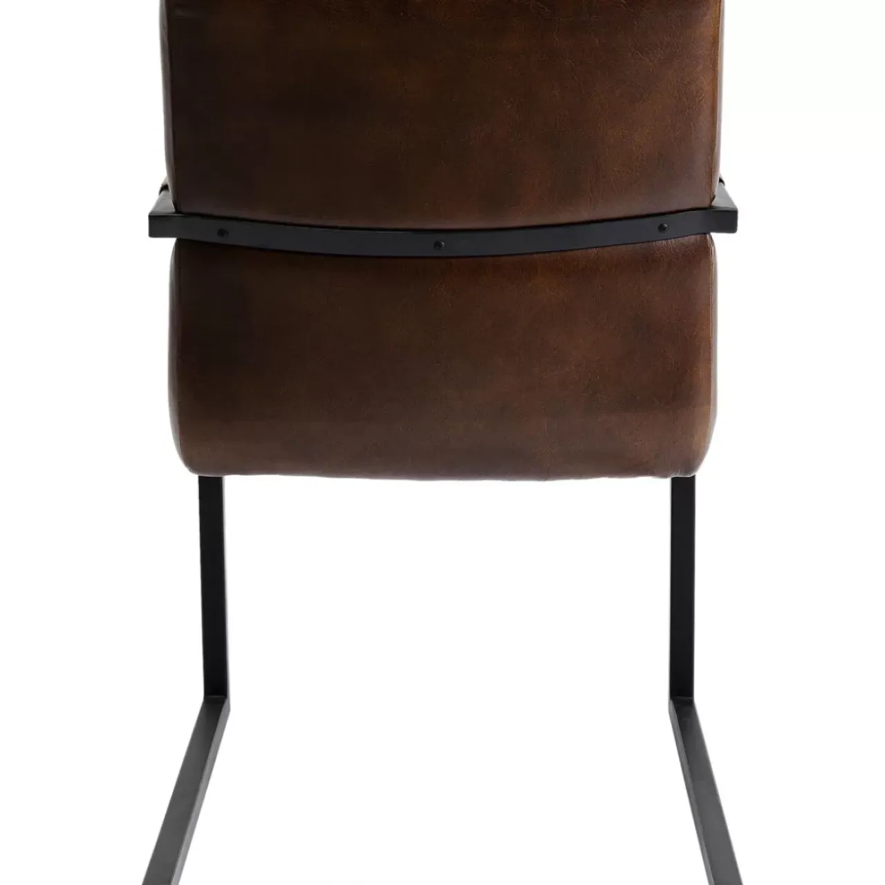 KARE Design Stühle-Freischwinger Lola Leder Braun