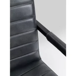 KARE Design Stühle-Freischwinger Lola Leder Grau