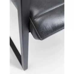 KARE Design Stühle-Freischwinger Lola Leder Grau